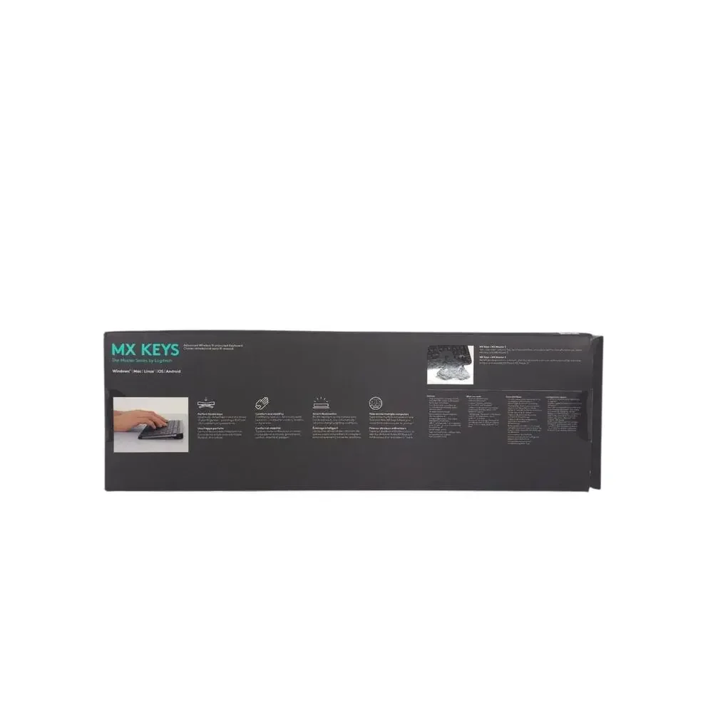 Logitech MX Keys Advanced Wireless Illuminated Keyboard Black With Dongle